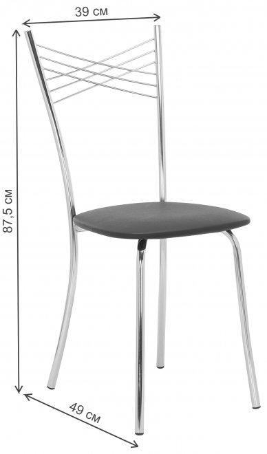 Стул на металлокаркасе Leset Рейн хром / белый