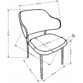 Стул на металлокаркасе K497
