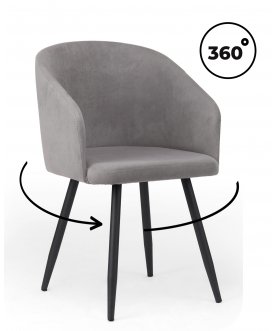 Стул-кресло Монер бежевый (glory 03) / черный