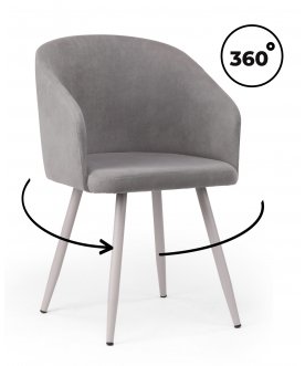 Стул-кресло Монер светло-серый (glory 36) / серый