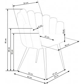 Стул на металлокаркасе K410