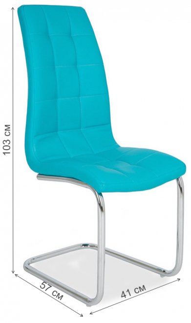 Стул на металлокаркасе LH-37 aquamarine (46tp)