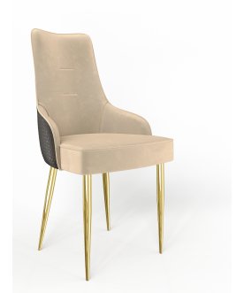 Дизайнерский стул Савелья кашемир / золото