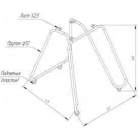 Стул на металлокаркасе SHT-ST35/S106