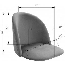 Стул на металлокаркасе SHT-ST35/S95