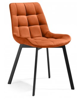 Стул на металлокаркасе Стронг кирпичный ZD 432 / чёрный