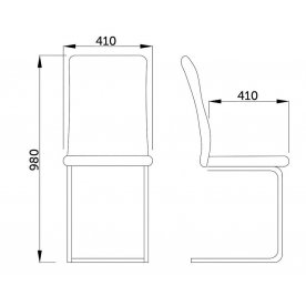 Стул на металлокаркасе Zefir