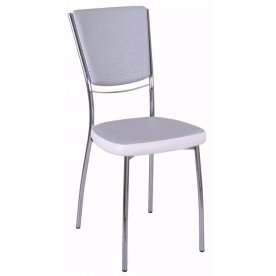 Стул Омега 5 серебристый с плетеной текстурой (F7) / искрящийся белый (B0)