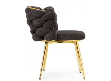 Стул на металлокаркасе Rendi gold / gray - Уцененный экземпляр