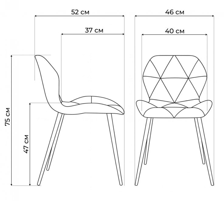 Стул на металлокаркасе Вальд экокожа черный / черный глянец
