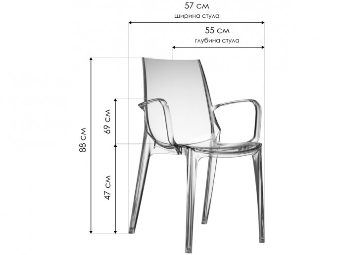 Пластиковое кресло Vanity прозрачное