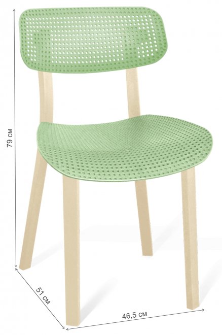 Пластиковый стул SHT-S85 мятный / бежевый