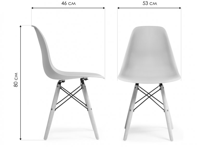 Стул Cindy Eames mod. 001 khaki / natural