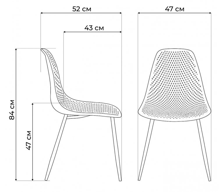 Стул на металлокаркасе Vero белый