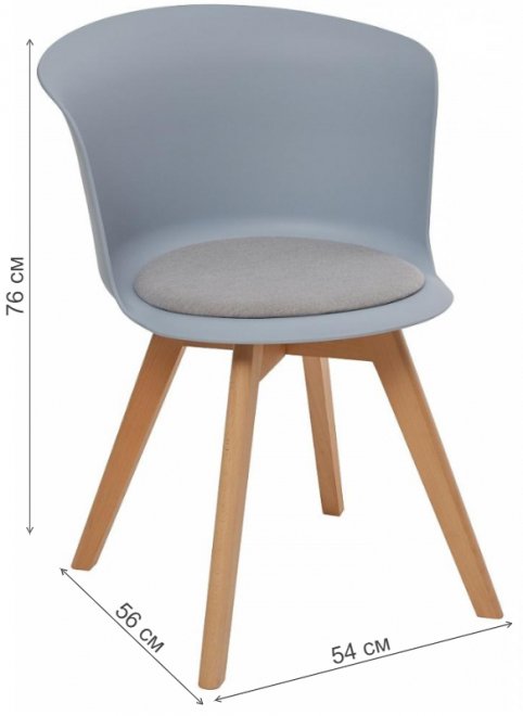 Стул пластиковый Tulip light blue