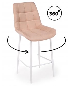 Полубарный стул Челси 360 бежевый (zd 210) / белый
