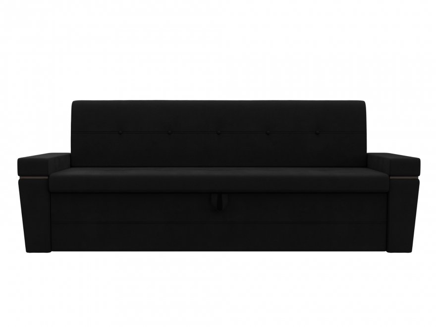 Кухонный диван Деметра микровелвет черный