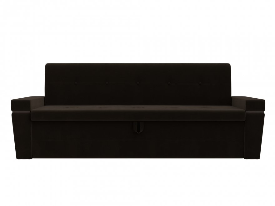 Кухонный диван Деметра микровелвет коричневый