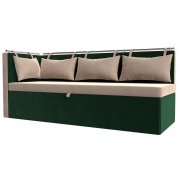 бежевый / зеленый велюр