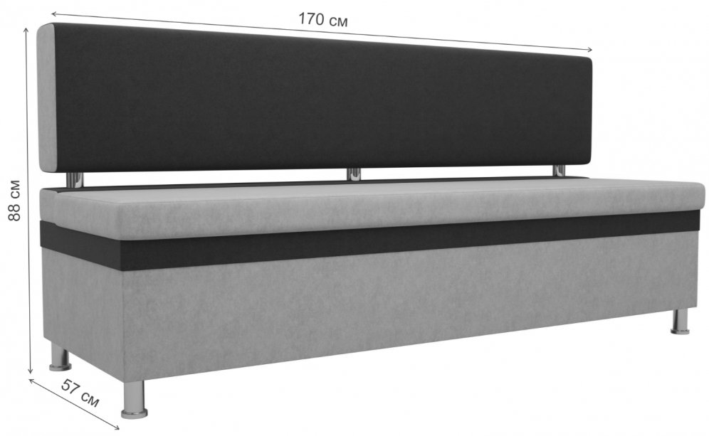 Кухонный диван Стайл микровельвет бежевый / коричневый