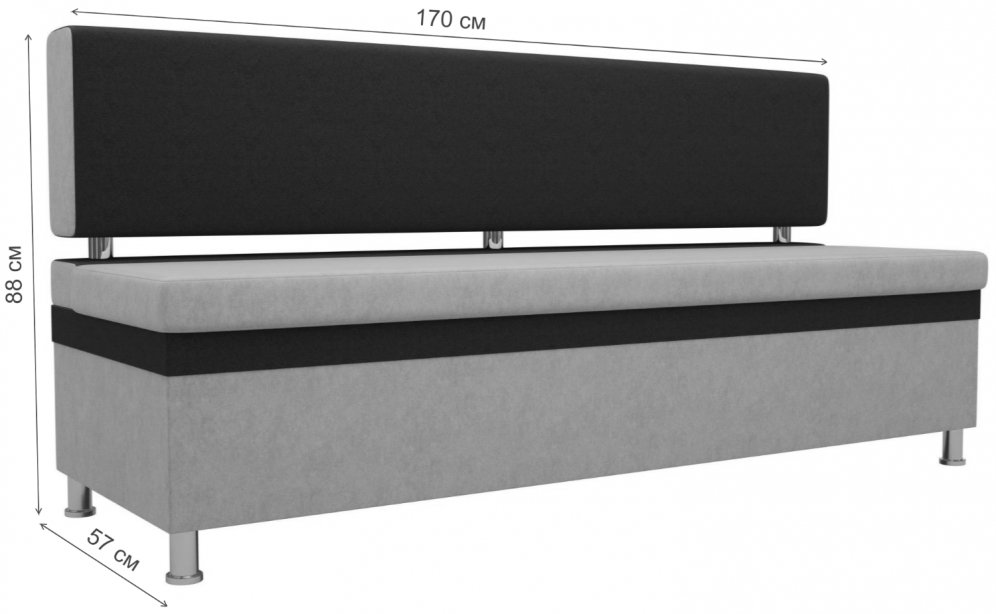 Кухонный диван Стайл микровельвет бежевый / зеленый