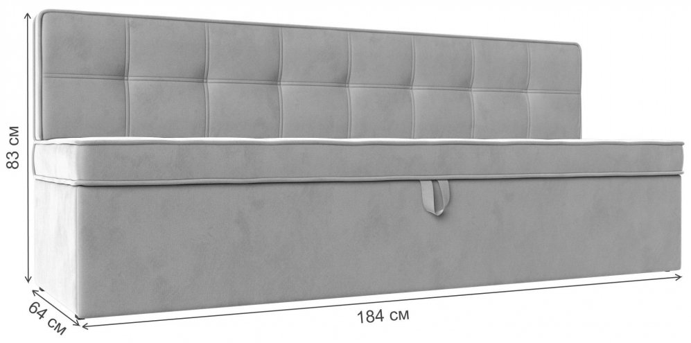 Кухонный диван Техас бирюзовый велюр