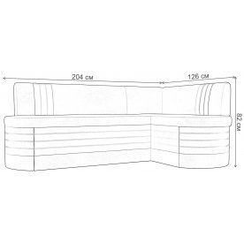 Кухонный диван Женева-Нова правый
