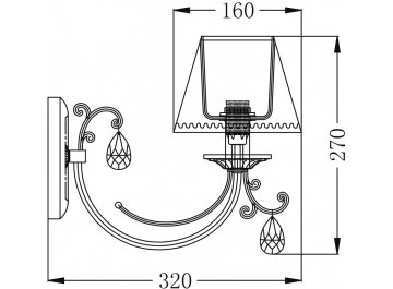 Бра Soffia RC093-WL-01-R