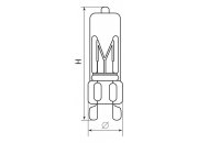 Лампа галогеновая G9 40Вт 3000K JCD9 02776
