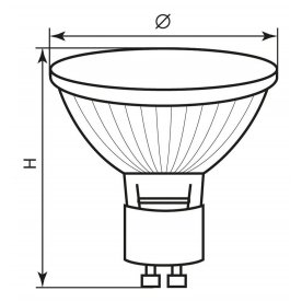 Лампа галогеновая GU10 230В 50Вт 3000K HB10 02308