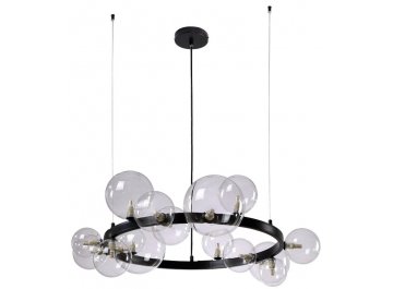Подвесная люстра AGATA SP15 V2 BLACK/TRANSPARENTE