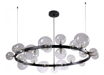 Подвесная люстра AGATA SP24 V2 BLACK/TRANSPARENTE
