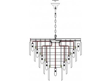 Подвесная люстра Odeon 5 Rings