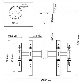 Подвесная люстра Peka 4690/36