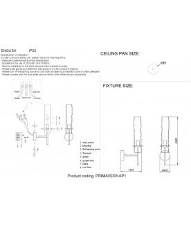 Светильник PRIMAVERA AP1 CHROME