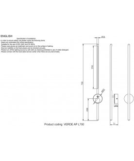 Светильник VERDE AP L700 BLACK NEW