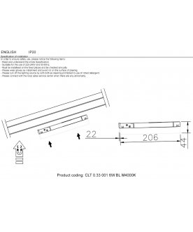 Светильник CLT 0.33 001 6W BL M3000K