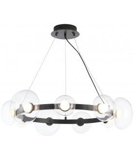 Подвесной светильник BOSQUE SP9 BLACK/TRANSPARENT