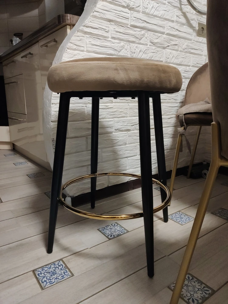 Барный стул Plato black fabric фото покупателя 6
