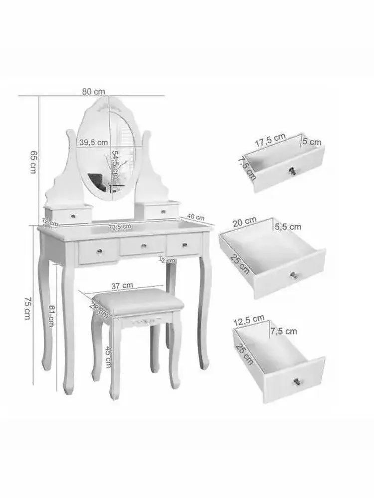 Туалетный столик SARA белый
