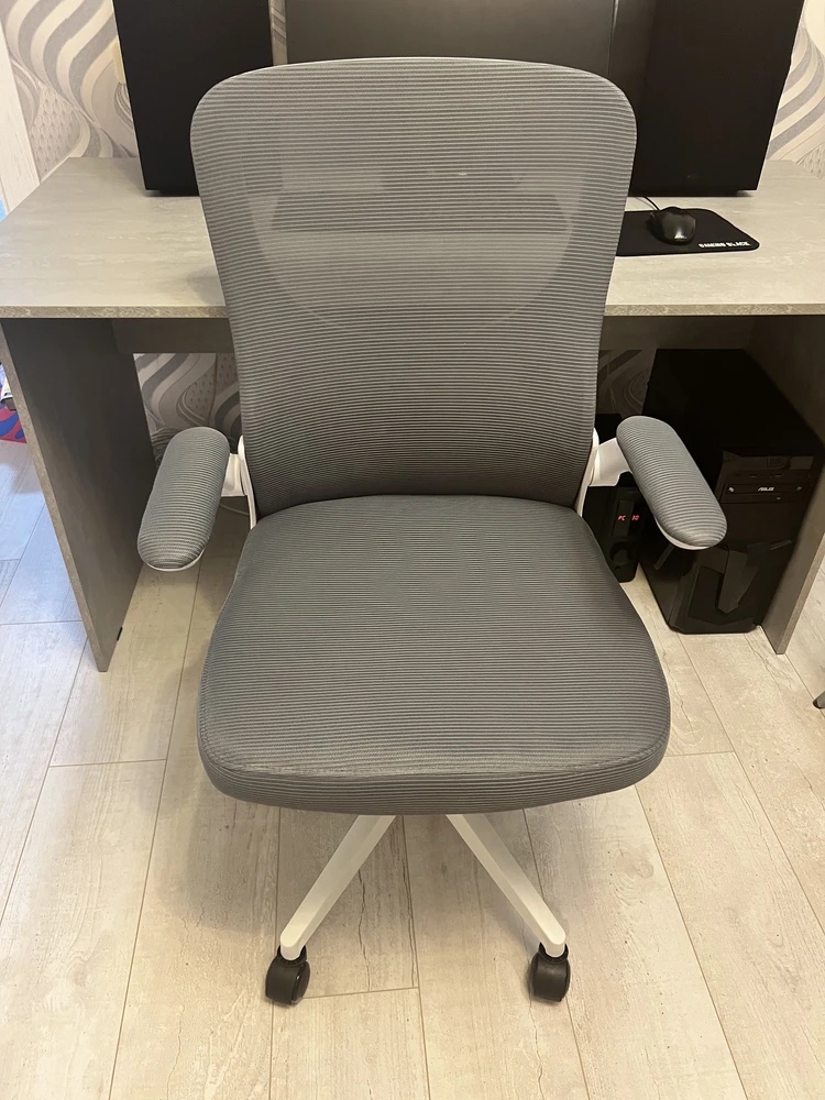 Компьютерное кресло Konfi light gray / blue / white фото покупателя 15