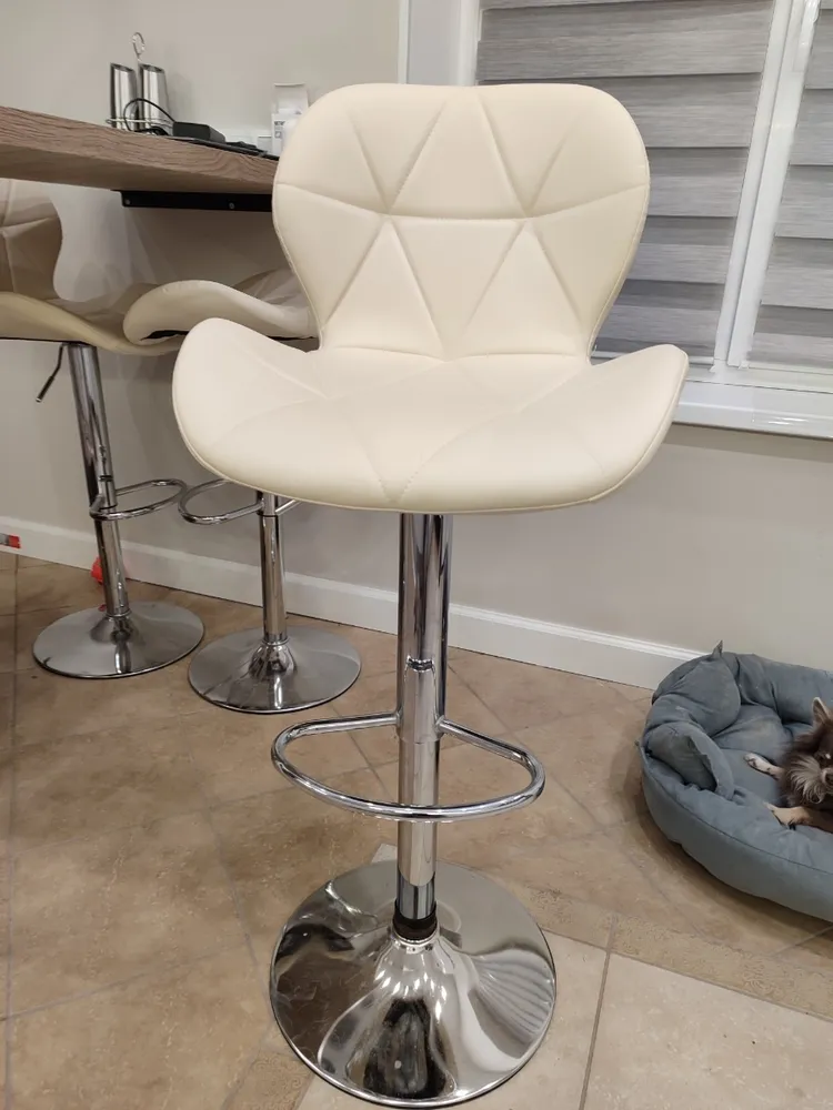 Барный стул Trio white / chrome фото покупателя 6