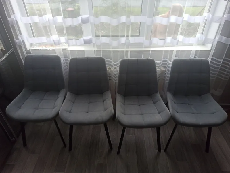 Комплект стульев Стронг 4 шт темно-серый / черный фото покупателя 156