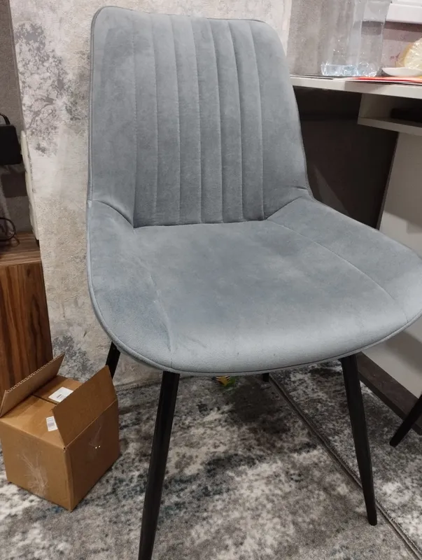 Стул на металлокаркасе Седа К крутящийся светло-серый  / белый фото покупателя 22