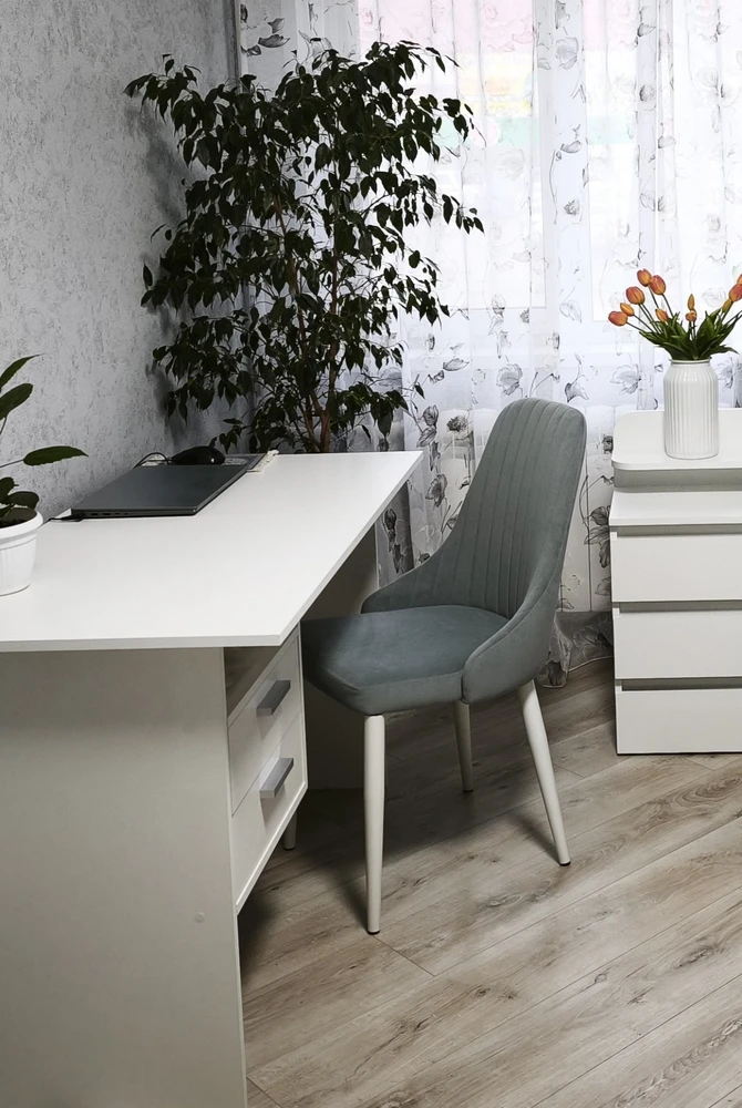 Стул на металлокаркасе Kora white / gray фото покупателя 26
