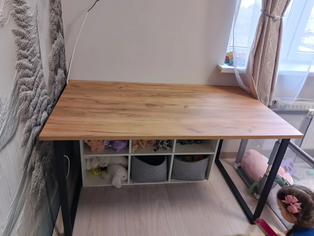 Деревянный стол Лиман 140 x 80 бетон светлый / белый матовый фото покупателя 16