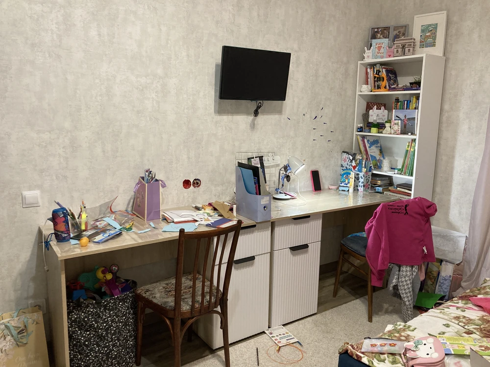 Письменный стол Стокгольм СТП03-1200 дуб сонома / line софт пломбир фото покупателя 6