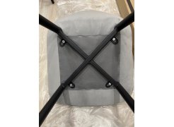 Стул на металлокаркасе Вейв светло-серый (hl 63) / 10К черный каркас фото покупателя 324