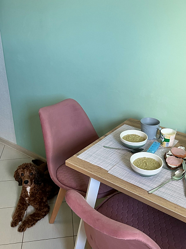 Стол Тринити Лофт 120 32 мм дуб галифакс табако / черный матовый фото покупателя 179