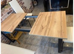 Стол Лота Лофт 140 25 мм черный матовый / дуб вотан фото покупателя 916